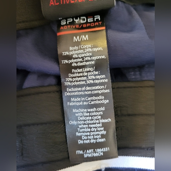 NEW- Spyder Men's Blue Jogger Sweatpants, Size Medium (Waist 32) - Picture 5 of 7